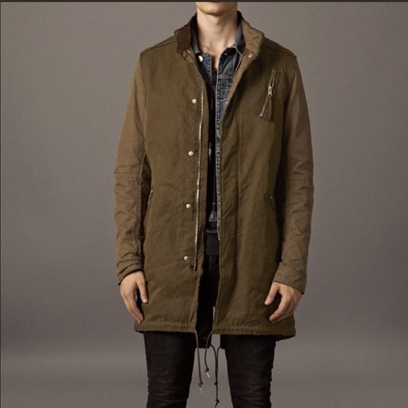 ALLSAINTS AINO KHAKI PARKA - Picture 1 of 6